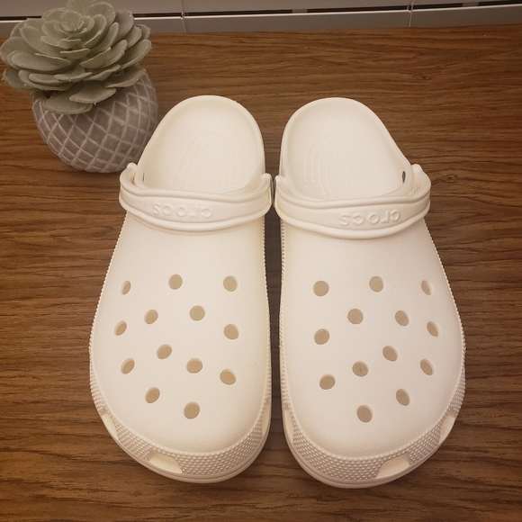 CROCS Other - NWOT Crocs Classic Clogs White Men's Shoes Size 13